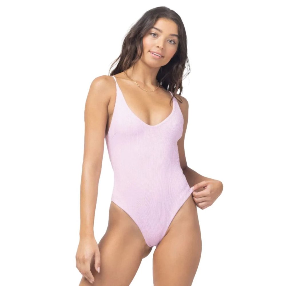 L*Space Pointelle Rib Gianna One Piece Swimsuit NWT